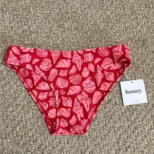 Red and Pink Seashell Bikini Bottom